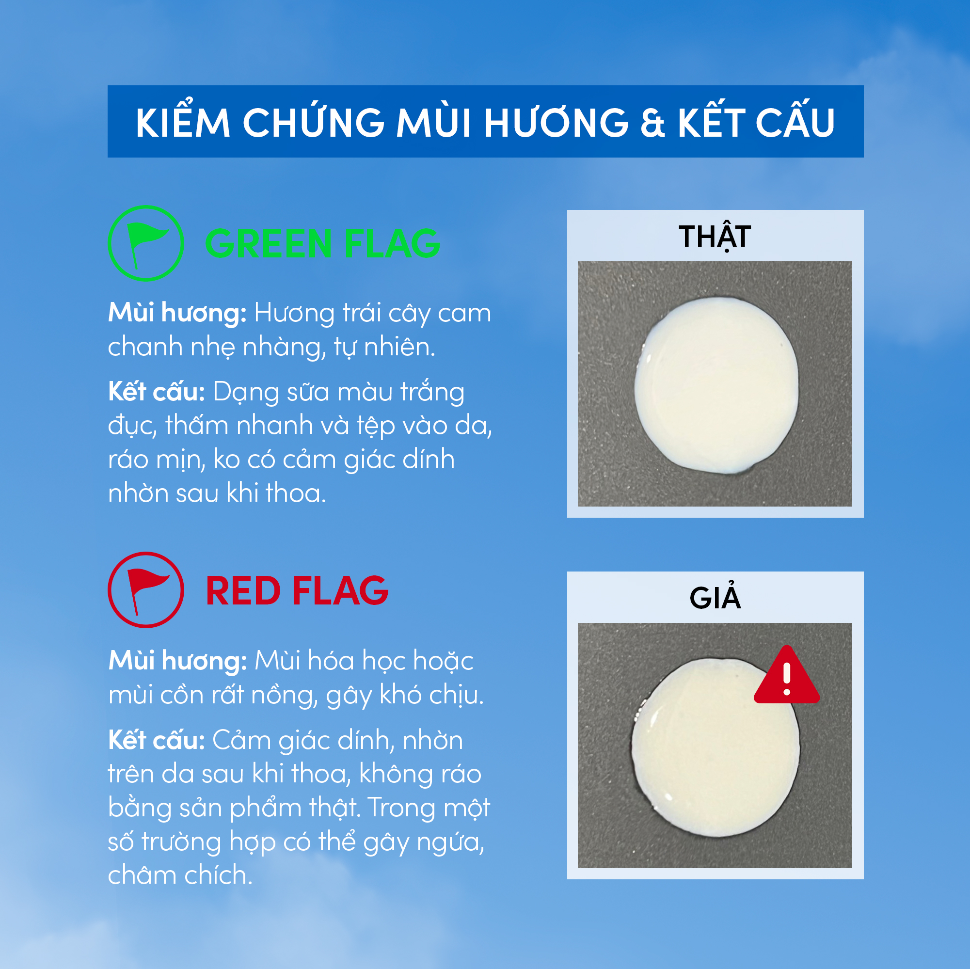 Anessa Gold Milk thật có hương trái cây cam chanh nhẹ nhàng, tự nhiên