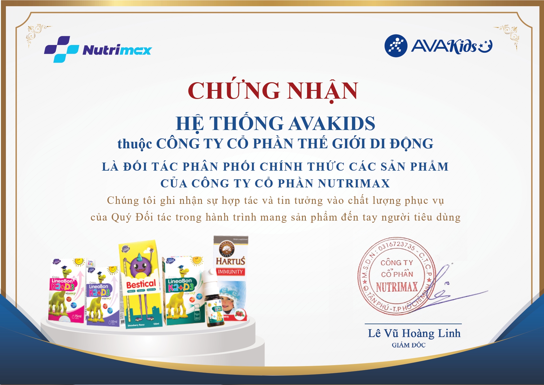 Chứng nhận phân phối hàng chính hãng Chứng nhận phân phối hàng chính hãng
