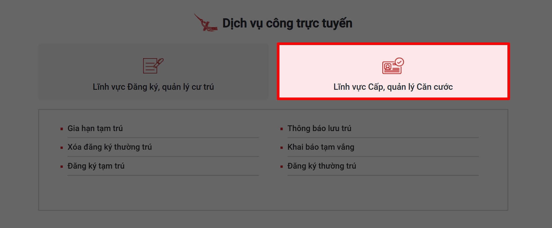 Cách đổi thẻ căn cước online sau khi sáp nhập tỉnh Cách đổi thẻ căn cước online sau khi sáp nhập tỉnh