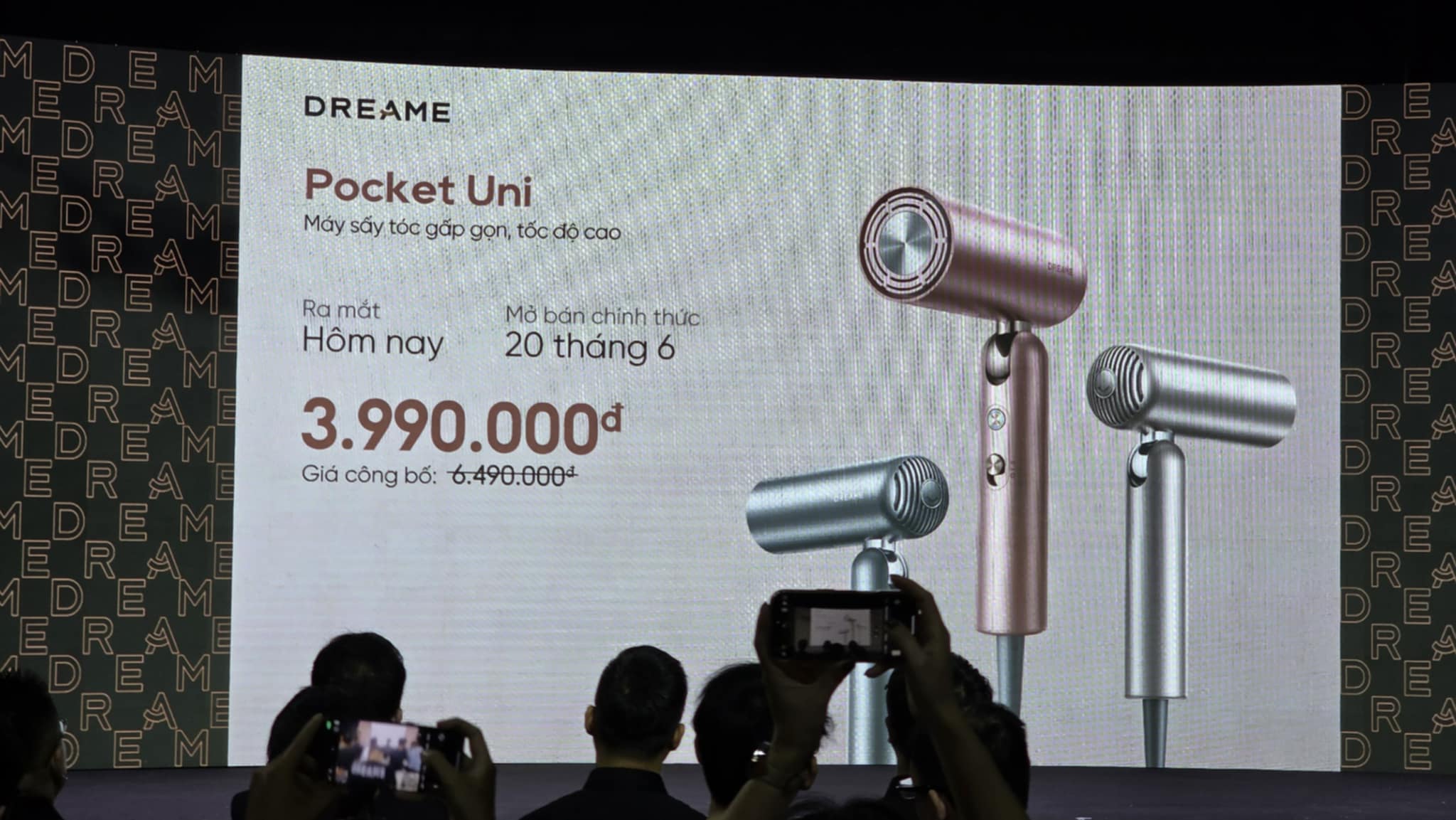Giá bán chính thức của máy sấy tóc DREAME Pocket Uni. Giá bán chính thức của máy sấy tóc DREAME Pocket Uni.