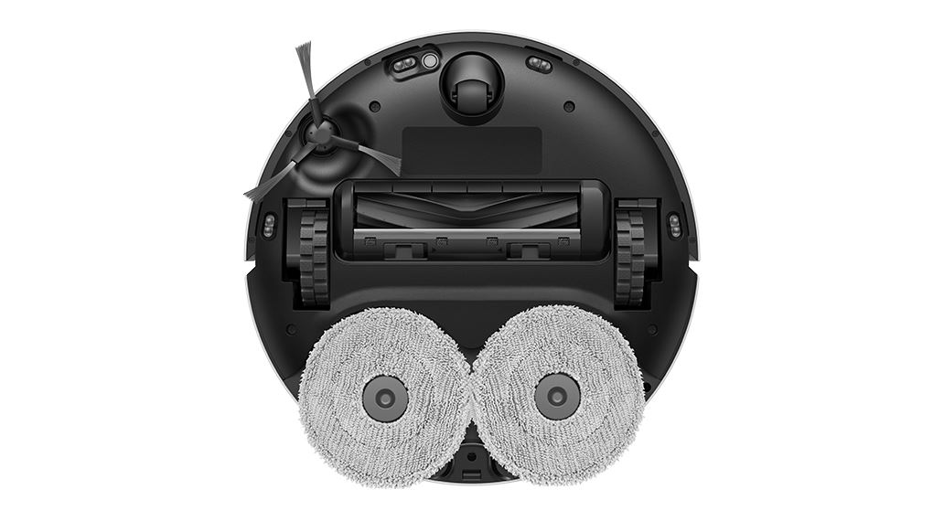 Robot hút bụi lau nhà Mova E30 Ultra được trang bị giẻ lau giúp vừa hút bụi, vừa lau nhà sạch sẽ 