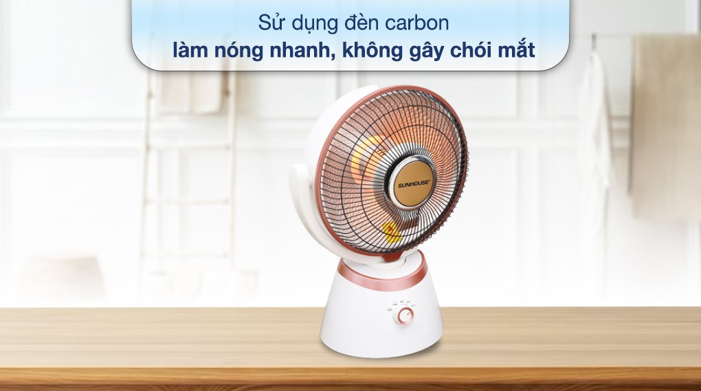 Quạt sưởi carbon Sunhouse SHD7008 Trắng
