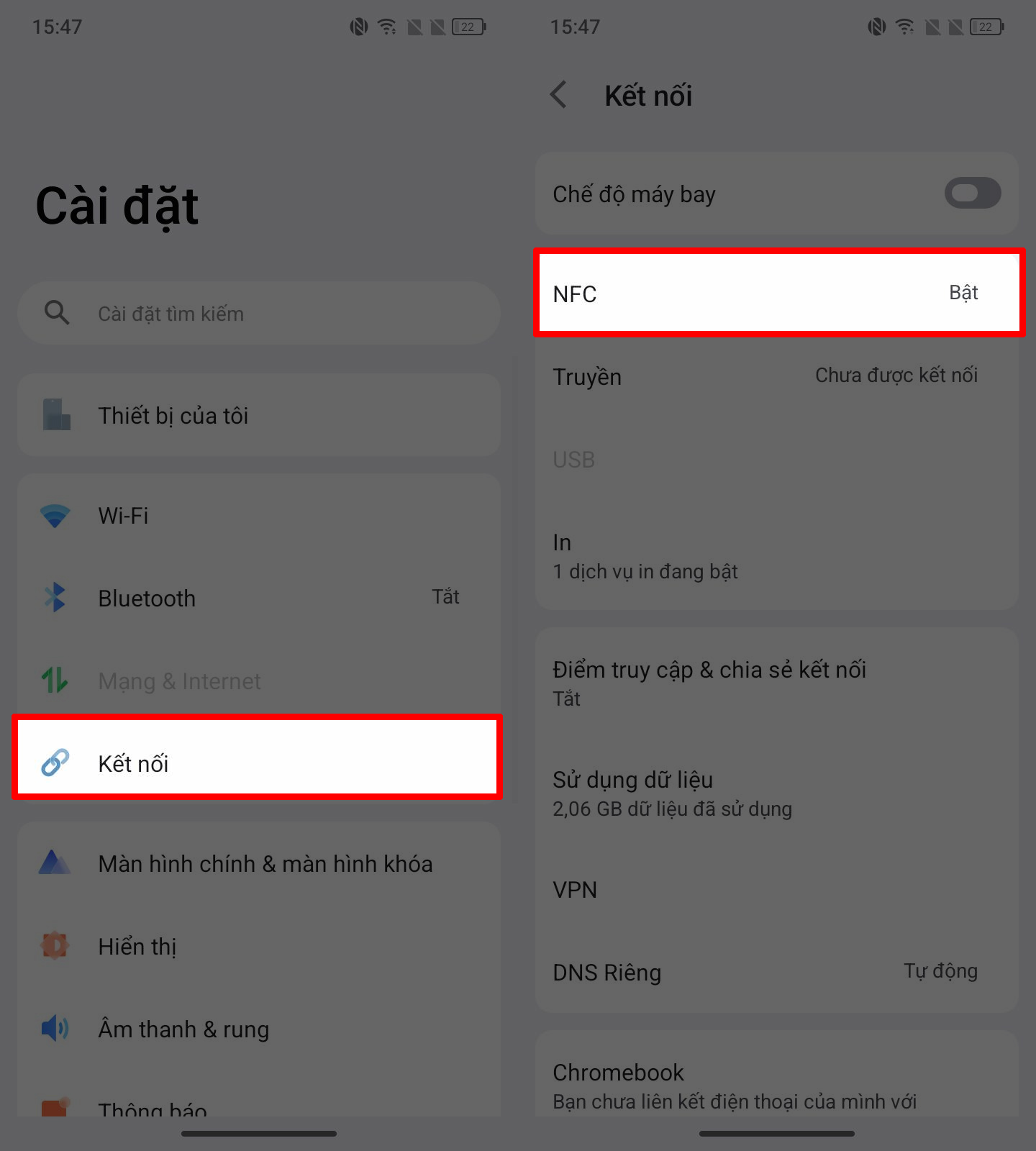 Cách bật NFC trên TCL 60 NXTPAPER