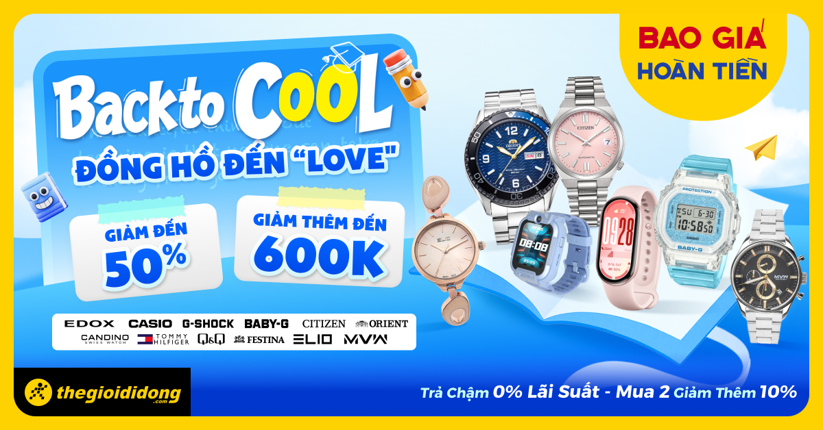 Chào hè bất tận: Săn phiếu mua hàng giảm thêm đến 600K khi mua đồng hồ