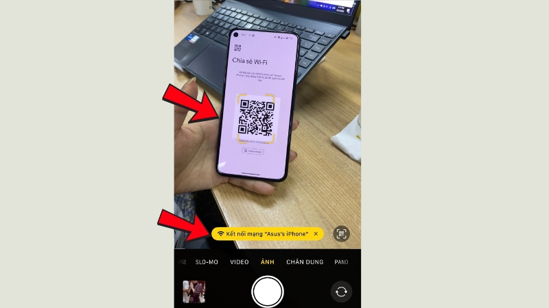 Bấm kết nối mạng