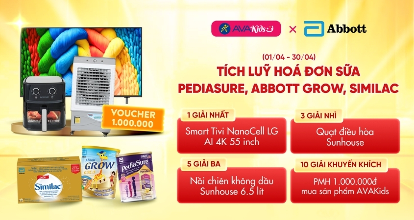 Chương trình tích luỹ hoá đơn PediaSure - Abbott Grow - Similac