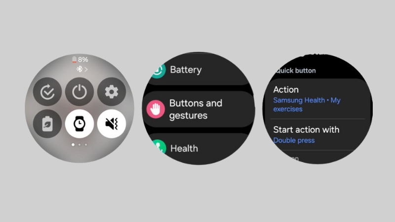 Quick Button trên Samsung Galaxy Watch 8 Classic (Ảnh minh hoạ)