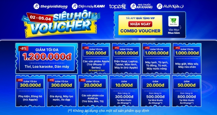 Voucher mua sắm siêu hấp dẫn