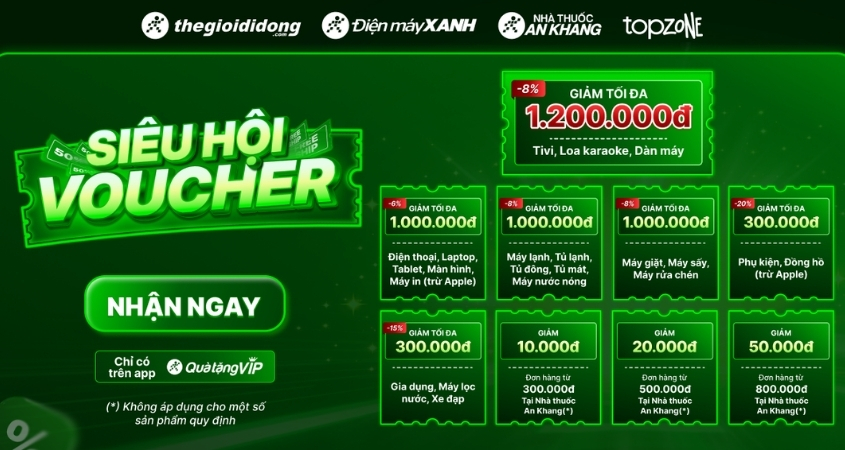 Những voucher siêu khủng Những voucher siêu khủng