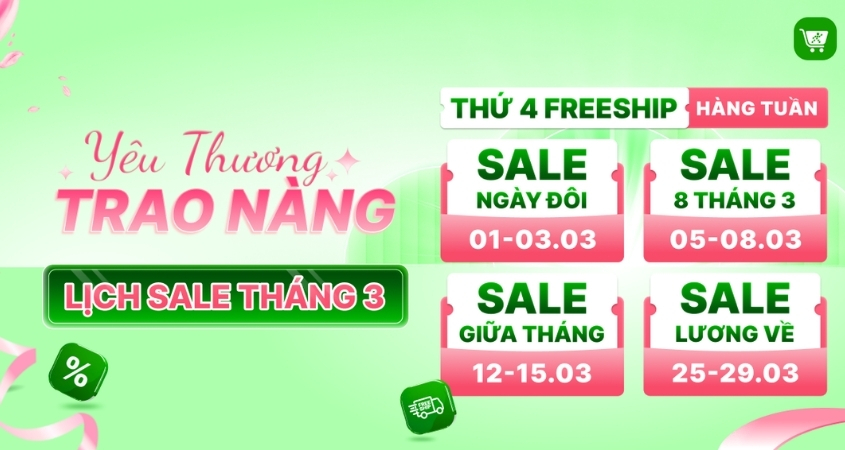 Lịch sale tháng 3 trên MWG Shop Lịch sale tháng 3 trên MWG Shop