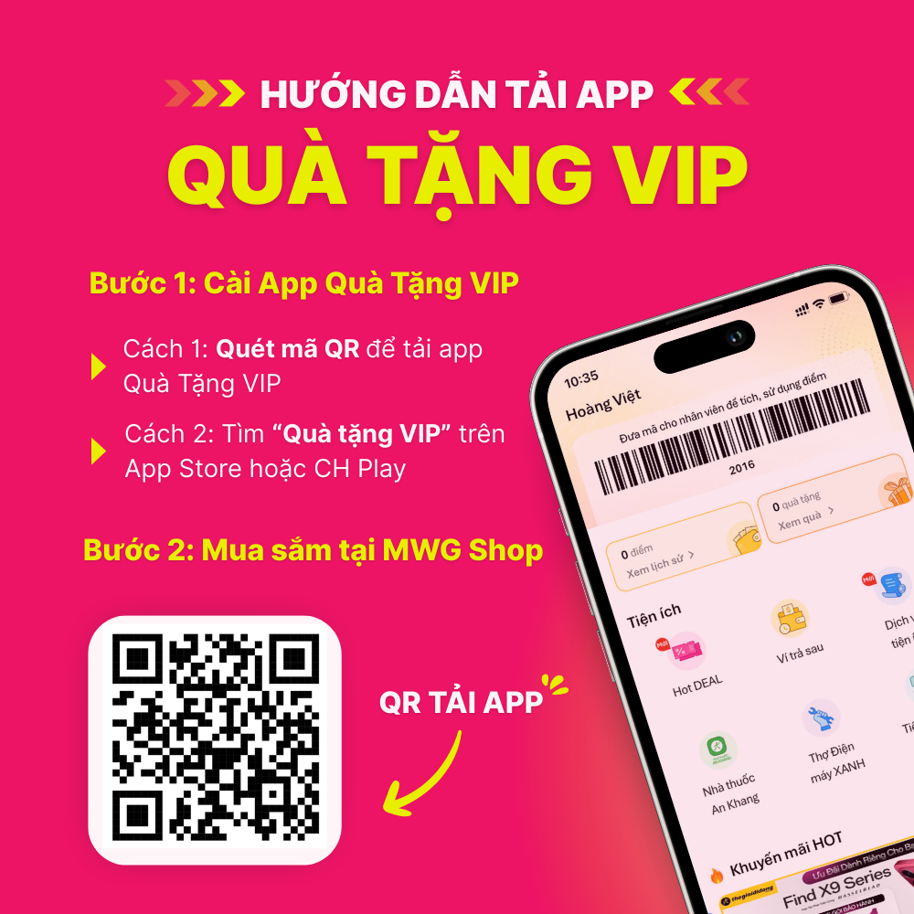 Hướng dẫn nhanh cách tải App Quà Tặng VIP