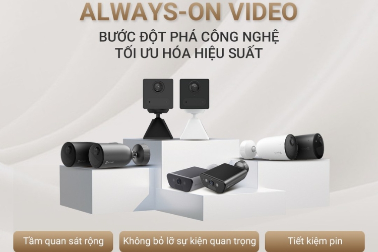 Công nghệ AOV Technology trên camera EZVIZ là công nghệ giúp camera luôn bật, ghi hình 24/7