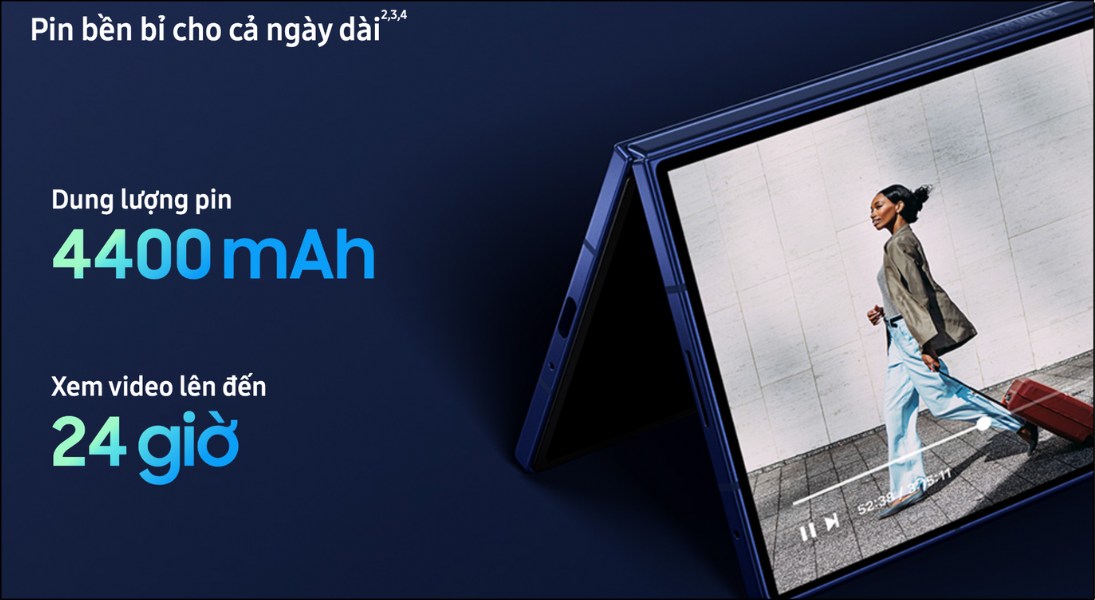 Pin 4.400mAh cho thời lượng sử dụng cải thiện, hỗ trợ sạc nhanh 25W và sạc không dây tiện lợi Pin 4.400mAh cho thời lượng sử dụng cải thiện, hỗ trợ sạc nhanh 25W và sạc không dây tiện lợi