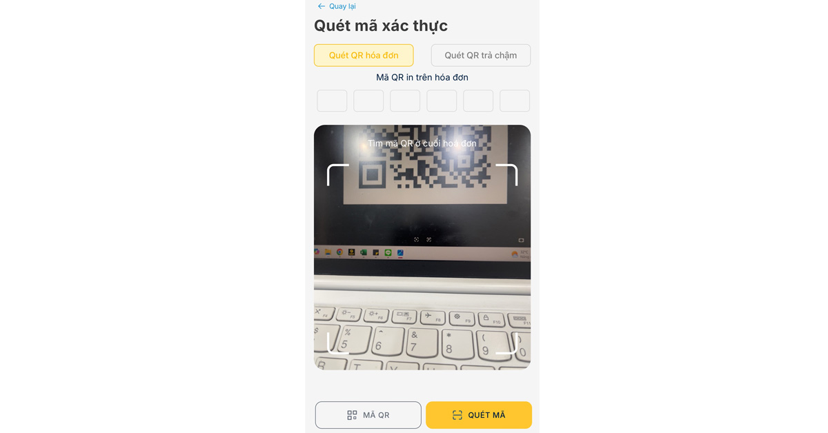 Bước 2: Quét mã QR chương trình Bước 2: Quét mã QR chương trình
