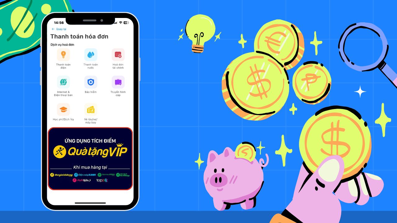 Tặng thêm 1.000 điểm khi thanh toán hoá đơn thu hộ thành công trên app Quà tặng VIP Tặng thêm 1.000 điểm khi thanh toán hoá đơn thu hộ thành công trên app Quà tặng VIP