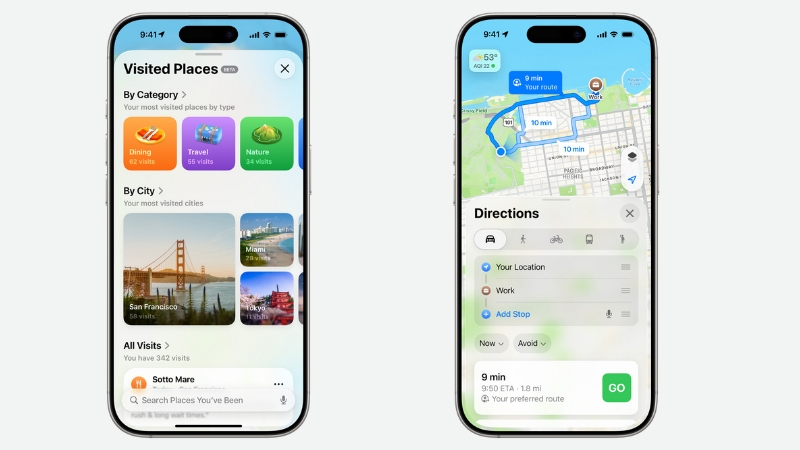 Tính năng Visited Places trên Apple Maps giúp lưu lại các địa điểm đã ghé Tính năng Visited Places trên Apple Maps giúp lưu lại các địa điểm đã ghé