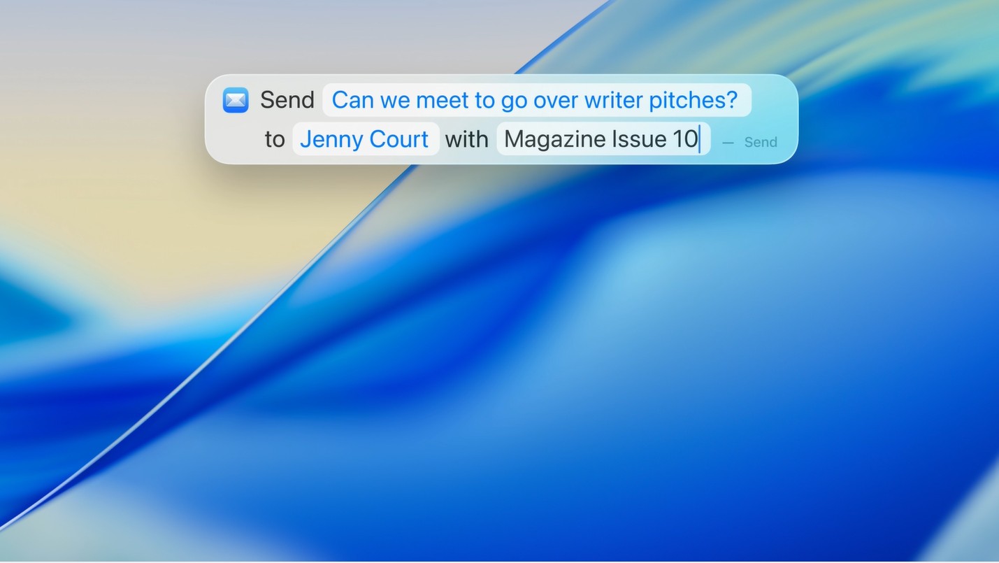 Gửi email trực tiếp bằng Spotlight. Ảnh: Apple Gửi email trực tiếp bằng Spotlight. Ảnh: Apple