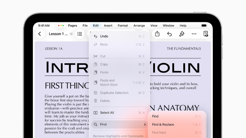 Thanh menu mới cho phép truy cập nhanh các lệnh của ứng dụng Thanh menu mới cho phép truy cập nhanh các lệnh của ứng dụng