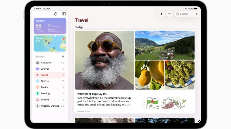 Ứng dụng Nhật ký trên iPadOS 26 Ứng dụng Nhật ký trên iPadOS 26