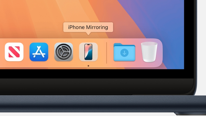 T&igrave;m v&agrave; mở ứng dụng iPhone Mirroring