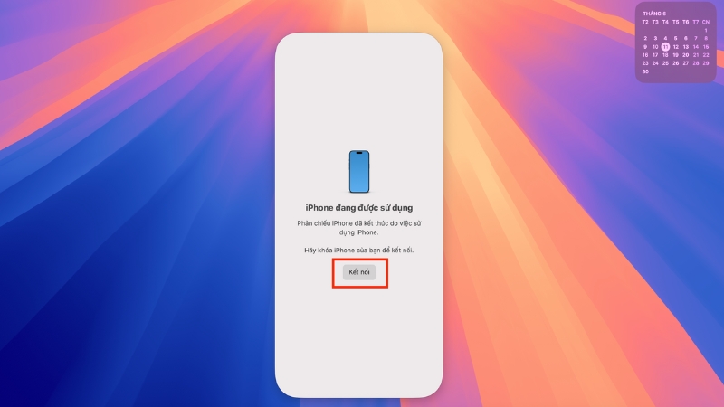 Kho&aacute; iPhone để kết nối với MacBook