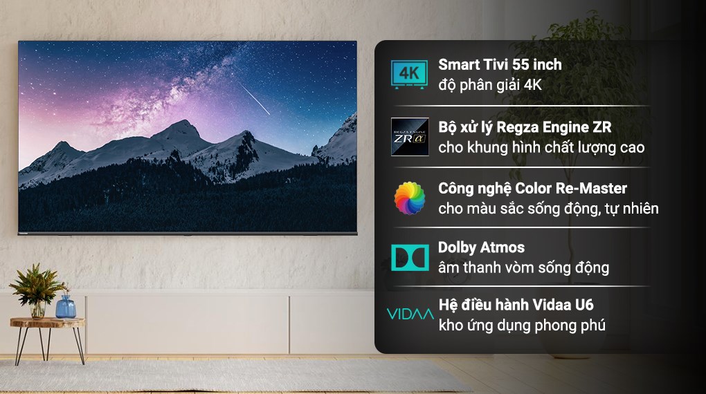 Smart Tivi Toshiba AI 4K 55 inch 55E330MP giúp bạn có thể ra lệnh bằng giọng nói: tìm phim, chỉnh TV và điều khiển nhà thông minh Smart Tivi Toshiba AI 4K 55 inch 55E330MP giúp bạn có thể ra lệnh bằng giọng nói: tìm phim, chỉnh TV và điều khiển nhà thông minh