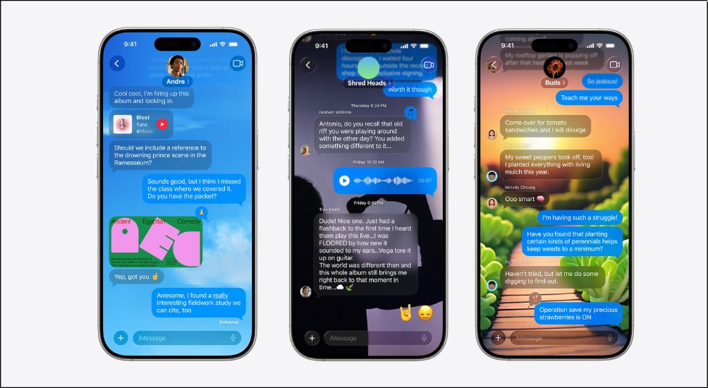Với iOS 26, người dùng còn có thể sử dụng Image Playground để sáng tạo hình nền độc đáo cho chat