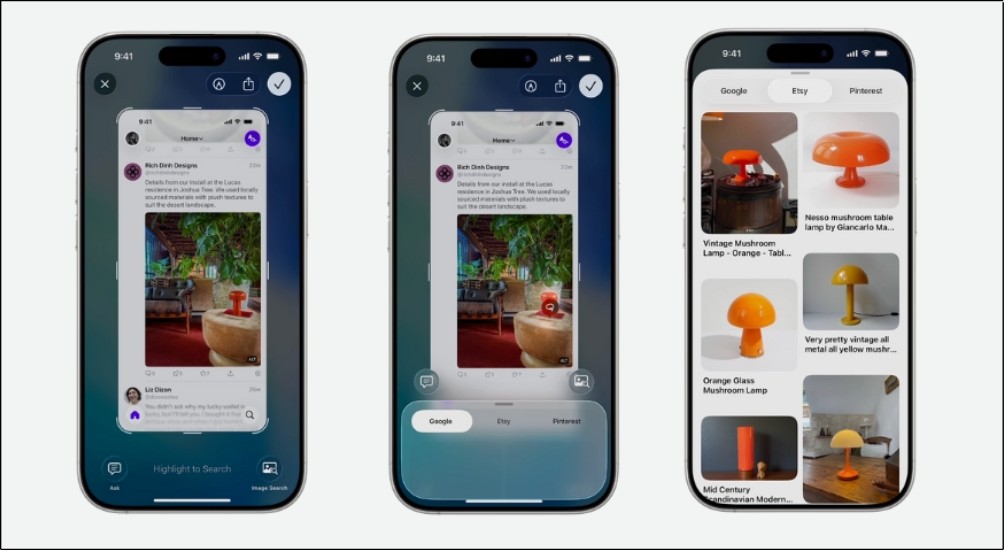 Tìm kiếm và thao tác trên các ứng dụng đối với nội dung bất kỳ đang xem nhờ Apple Intelligence