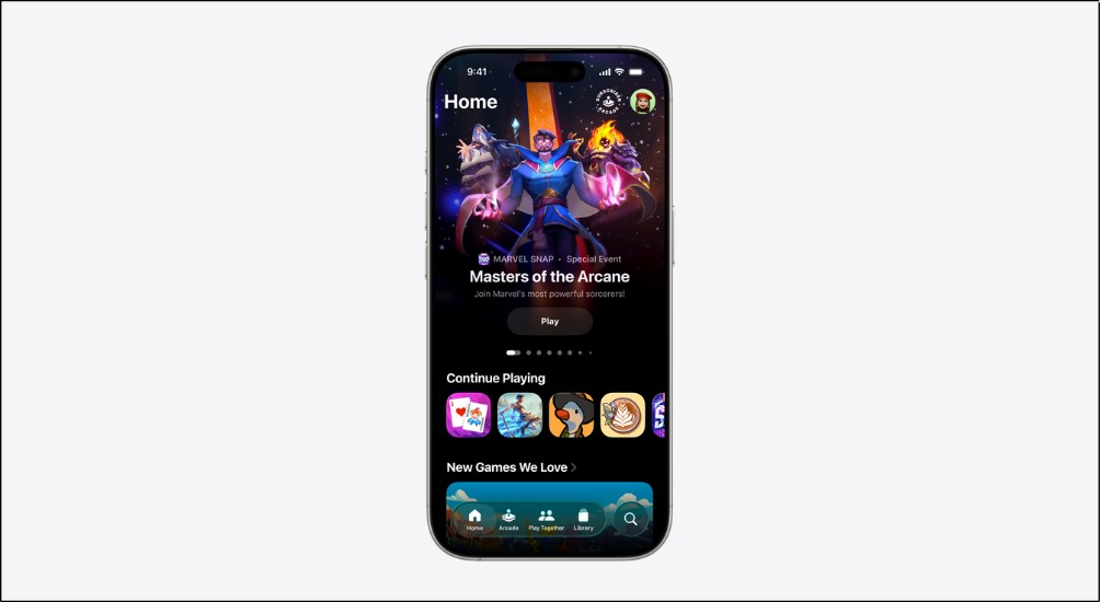 Trên iOS 26, Apple giới thiệu ứng dụng Apple Games hoàn toàn mới, đóng vai trò là trung tâm quản lý tất cả các game trên iPhone