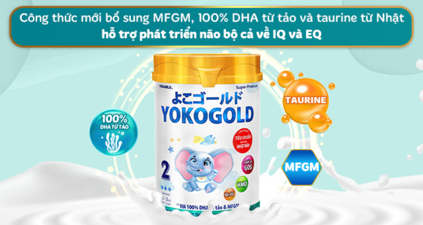 Sữa bột YokoGold hỗ trợ phát triển IQ và EQ