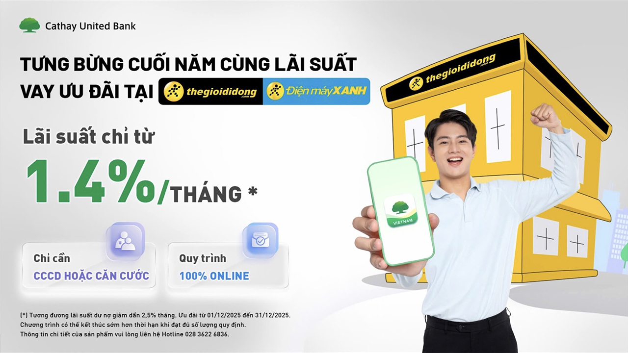 Chào Đông Ấm Áp - Năm Mới An Khang - Rộn Ràng Ưu Đãi Vay Tiêu Dùng Cùng Cathay United Bank