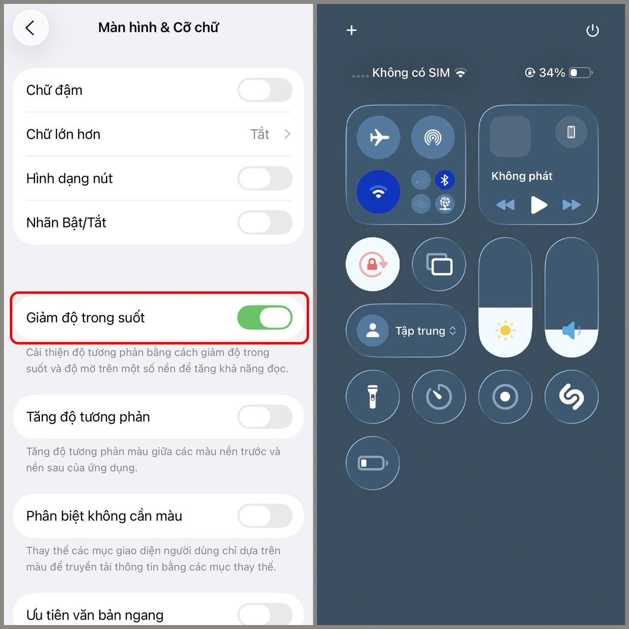 Cách chỉnh độ trong suốt Liquid Glass trên iOS 26 Cách chỉnh độ trong suốt Liquid Glass trên iOS 26