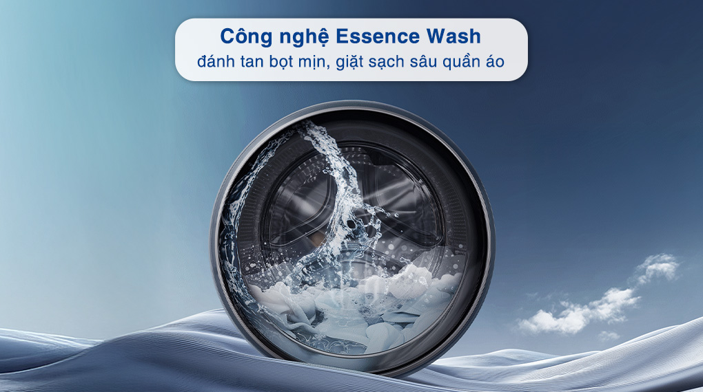 Essence Wash là công nghệ giặt sâu, phun dung dịch trực tiếp, thẩm thấu sạch từng sợi vải