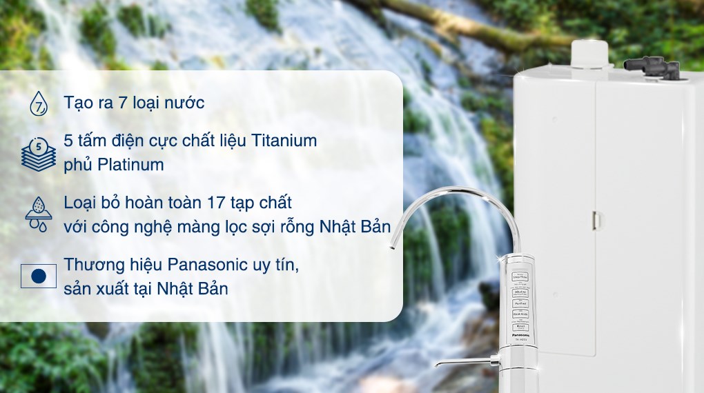 Máy lọc nước ion kiềm lắp âm Panasonic TK-AB50 vòi điện tử cảm ứng