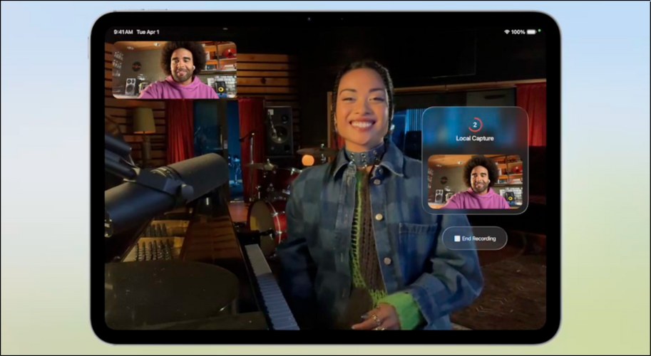 iPadOS 26 hỗ trợ Local capture, cho phép ghi âm và ghi hình trực tiếp từ các ứng dụng gọi video, khử tiếng vang