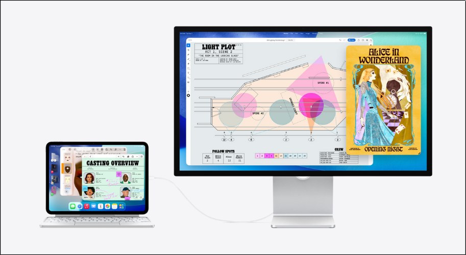 Hệ thống quản lý cửa sổ mới hoạt động mượt mà với Stage Manager và hỗ trợ tốt khi kết nối màn hình ngoài