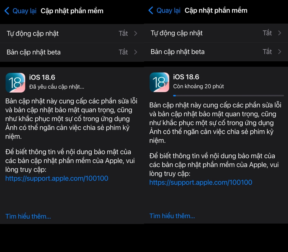 Đợi iOS tải về và cập nhật Đợi iOS tải về và cập nhật