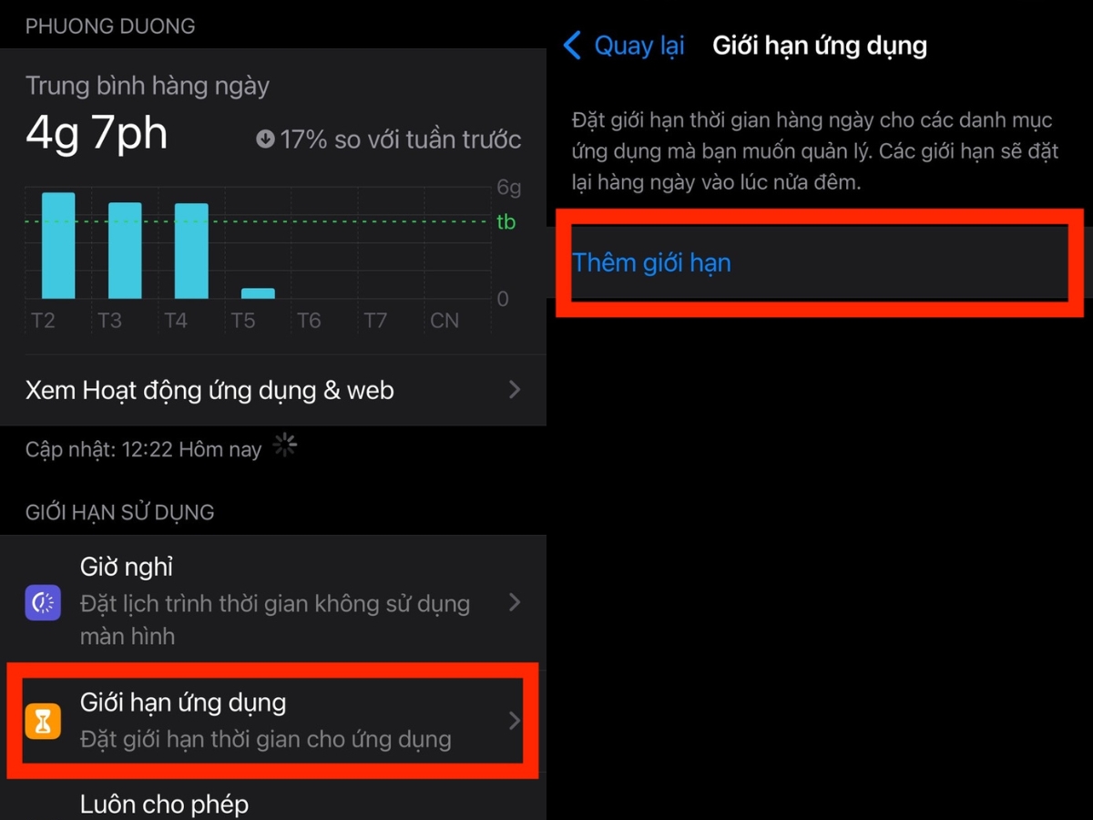 Chọn Th&ecirc;m giới hạn