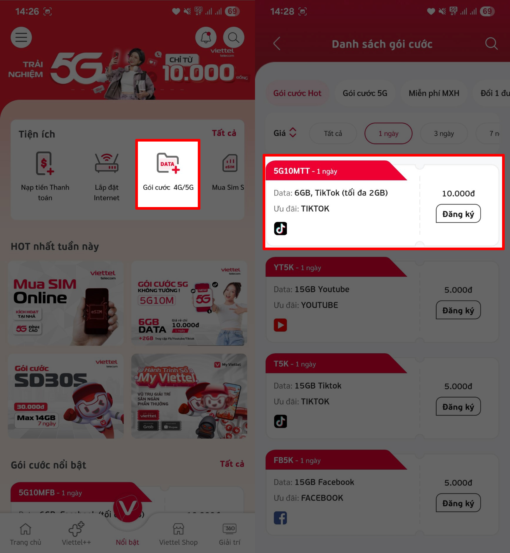Cách Đăng Ký Gói Cước 5G10Mtt Viettel Cách Đăng Ký Gói Cước 5G10Mtt Viettel