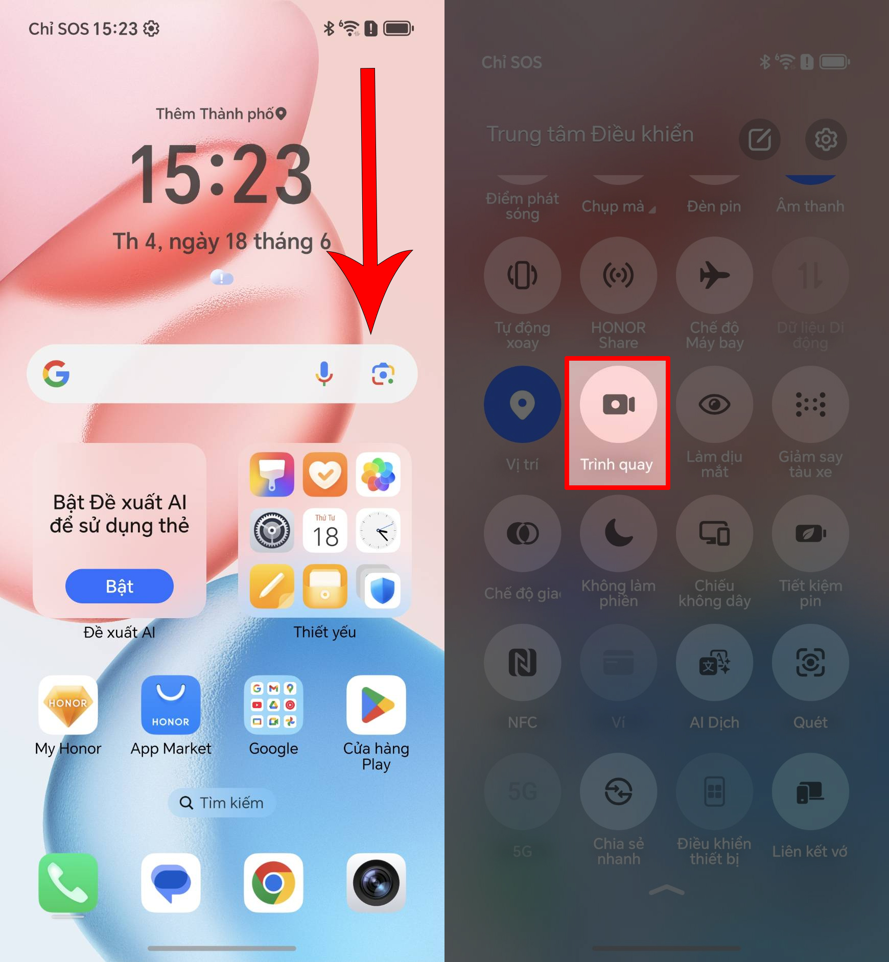Cách quay màn hình trên HONOR 400 | 400 Pro Cách quay màn hình trên HONOR 400 | 400 Pro