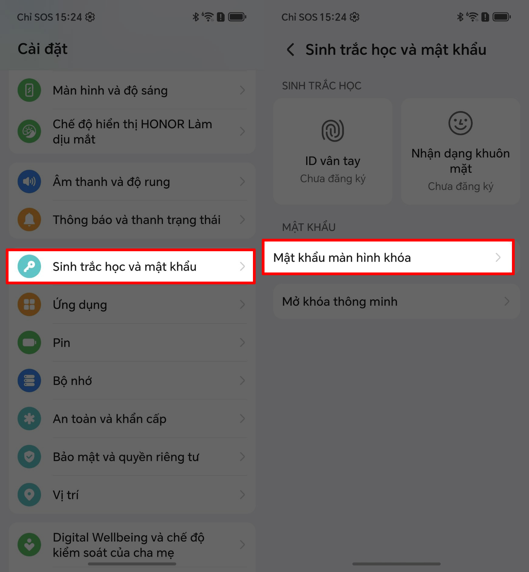 Cách đặt mật khẩu màn hình trên HONOR 400 | 400 Pro
