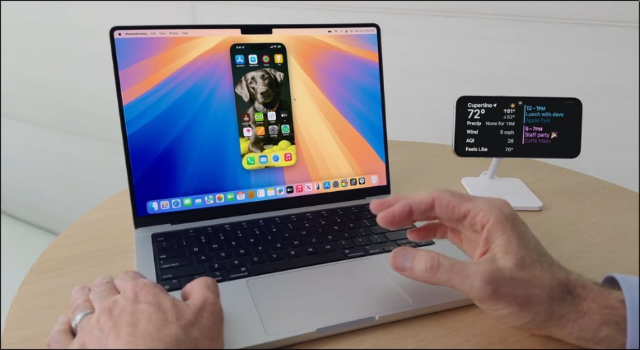 iPhone Mirroring giúp bạn xem ảnh, video cùng bạn bè, người thân trên màn hình lớn mà không cần chuyển file phức tạp
