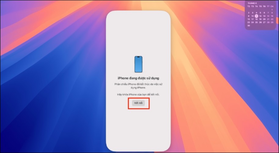 Khóa iPhone để kết nối với MacBook theo yêu cầu