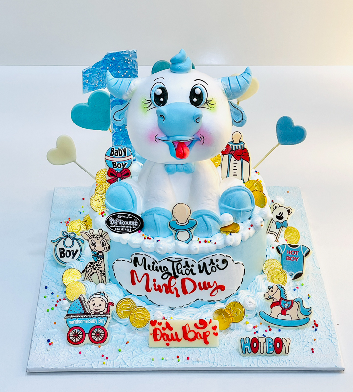 Mẫu bánh sinh nhật bé trai tuổi Sửu Mẫu bánh sinh nhật bé trai tuổi Sửu