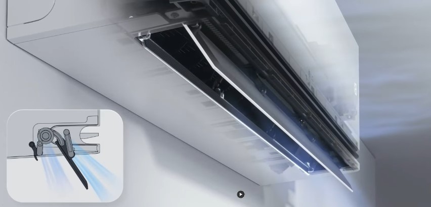 Cánh vẫy kép Dual Vane trên máy lạnh LG giúp mang lại luồng không khí xa hơn và hiệu quả hơn