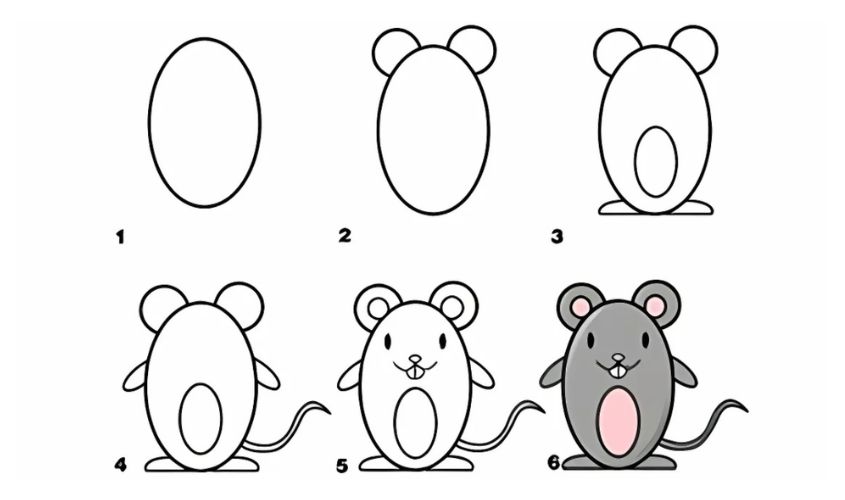 Cách vẽ con chuột đơn giản nhất Cách vẽ con chuột đơn giản nhất