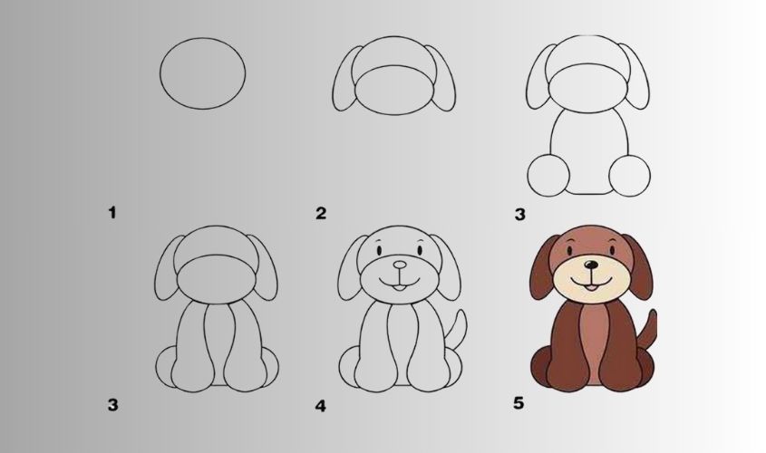 Cách vẽ con chó đơn giản Cách vẽ con chó đơn giản
