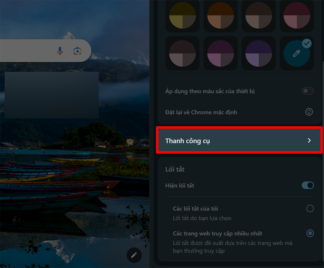 Cách ghim biểu tưởng Google dịch lên thanh công cụ Chrome