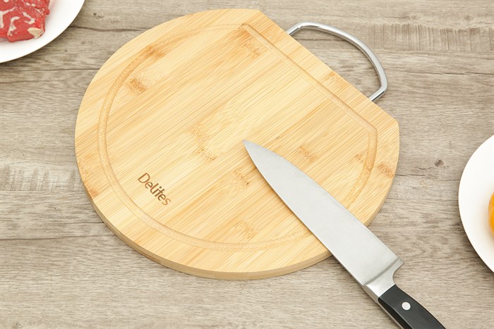 Thớt tre thái tròn 32 cm Delites BG30010