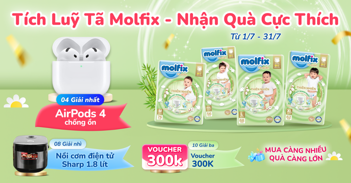 Tích luỹ hoá đơn tã Molfix